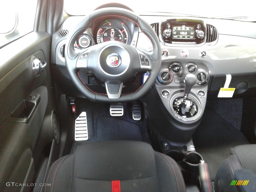 2019 Fiat 500 Abarth Nero/Rosso (Black/Red) Dashboard Photo #135460067