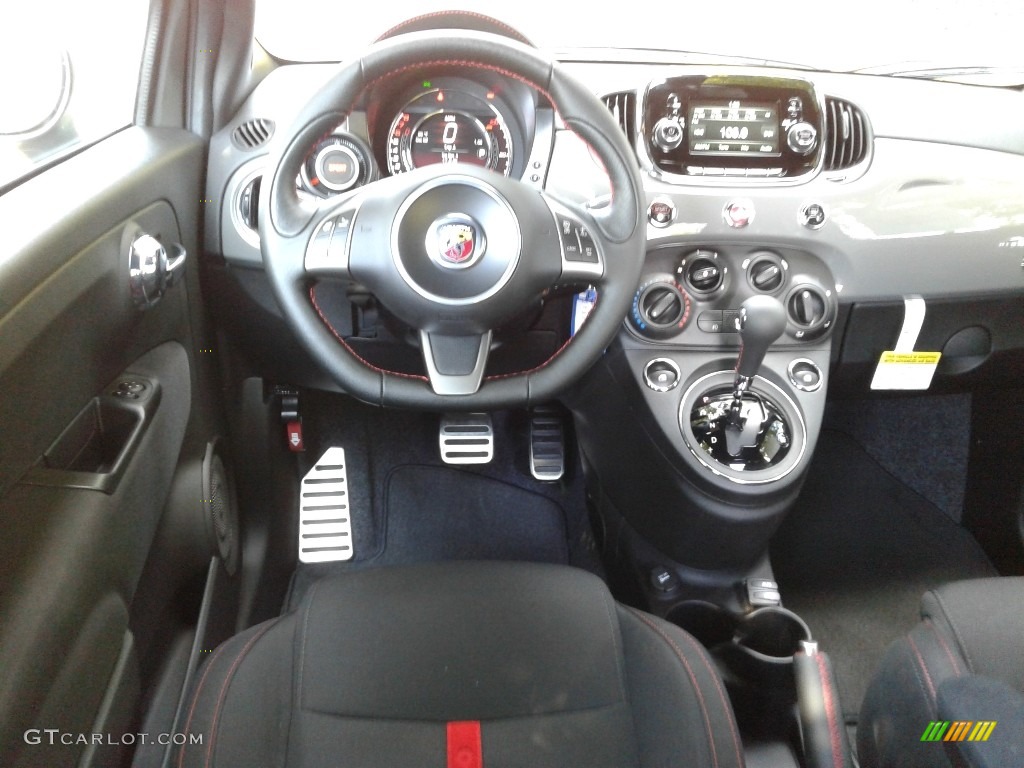 2019 500 Abarth - Colosseo Gray / Nero/Rosso (Black/Red) photo #24