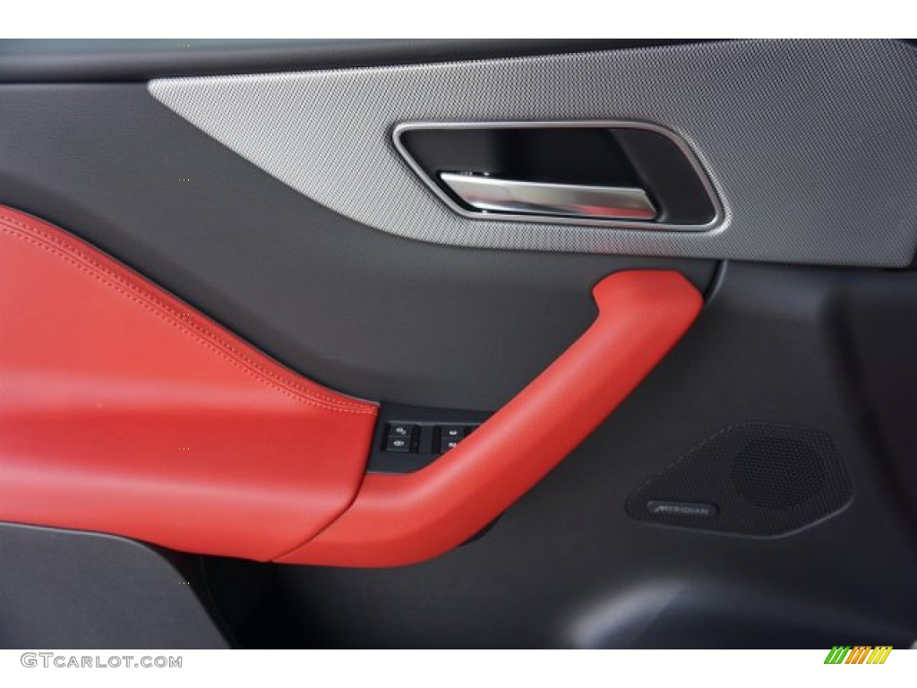 2020 Jaguar F-PACE SVR Ebony/Pimento Door Panel Photo #135462038