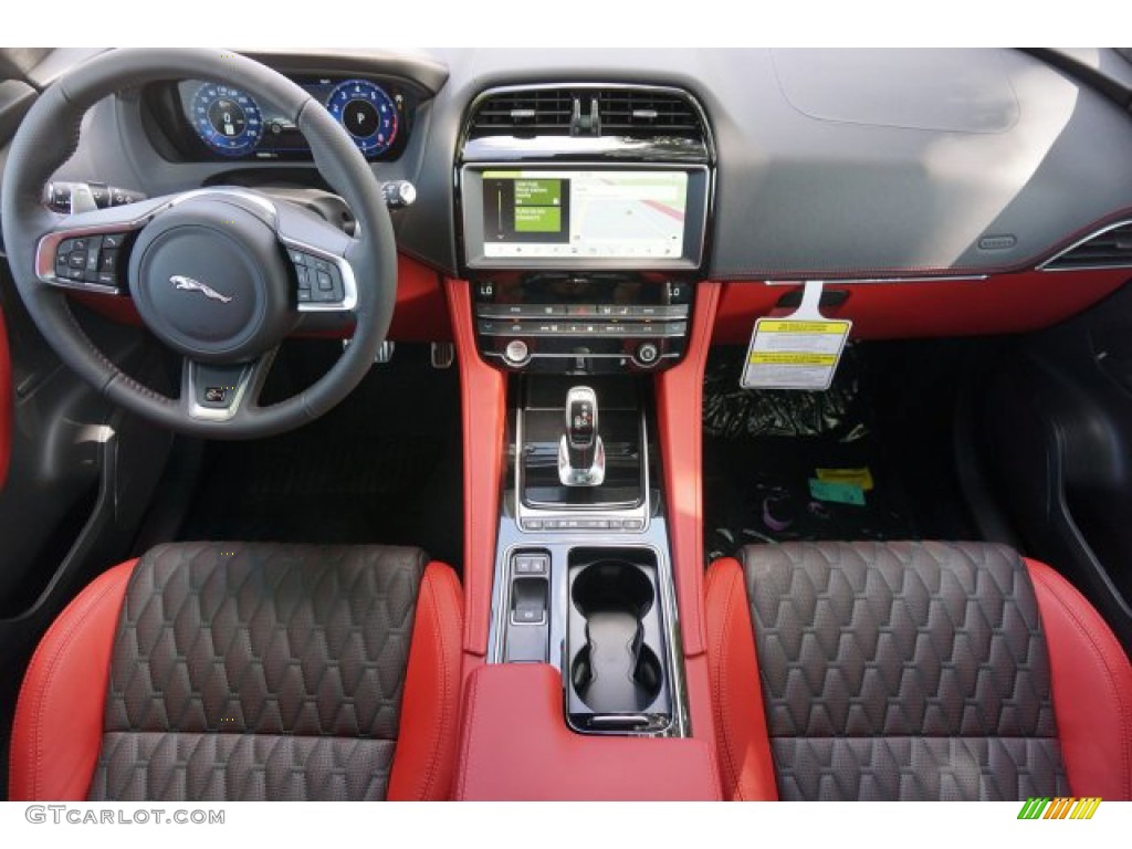 2020 Jaguar F-PACE SVR Ebony/Pimento Dashboard Photo #135462107