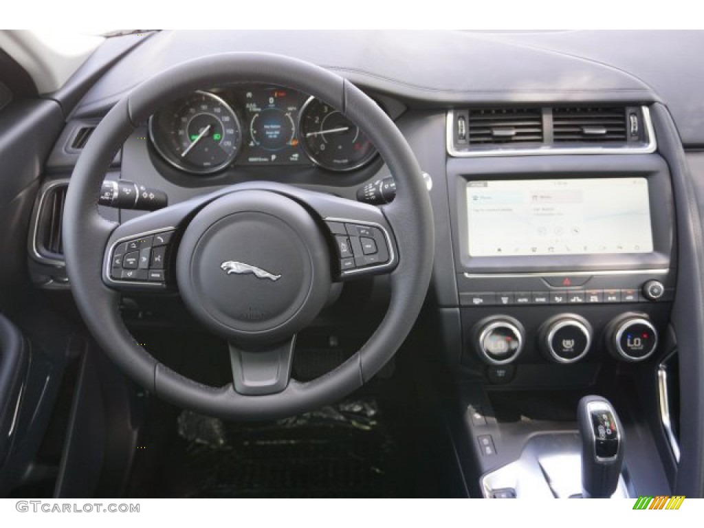 2020 Jaguar E-PACE Standard E-PACE Model Ebony Steering Wheel Photo #135463592
