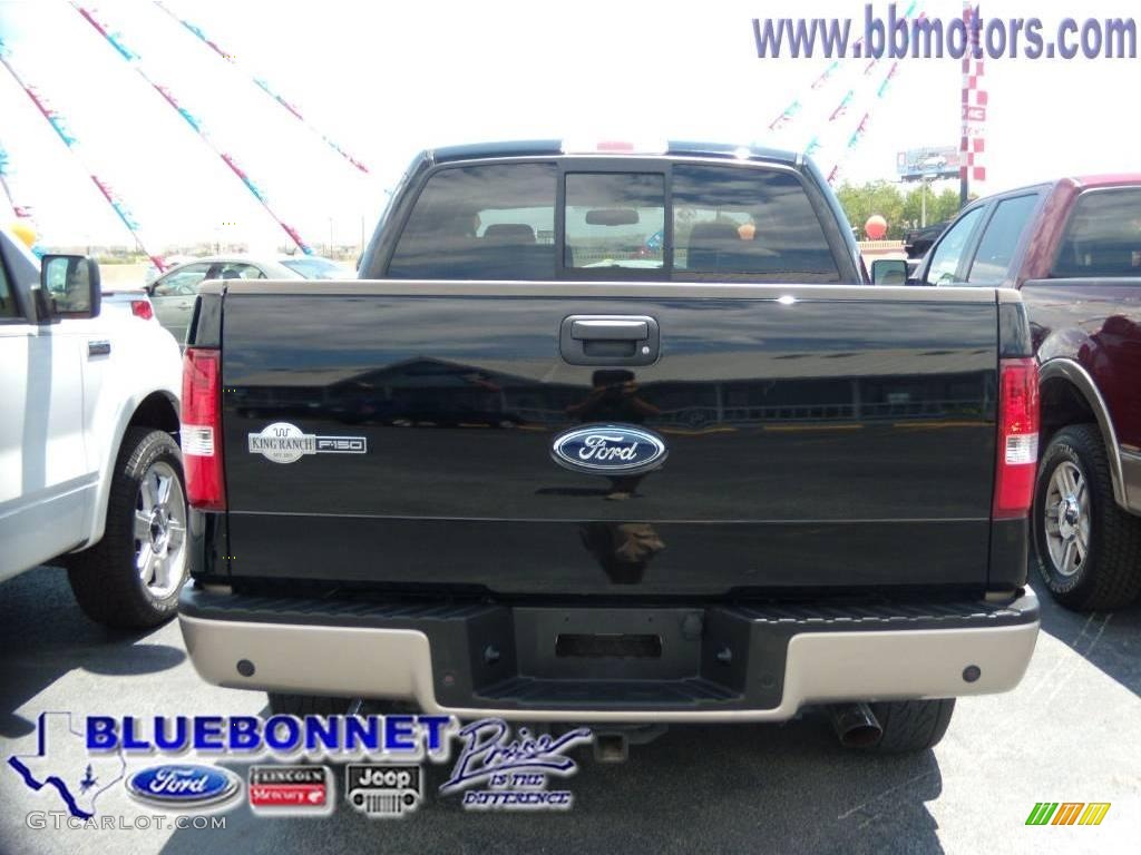 2006 F150 King Ranch SuperCrew - Black / Castano Brown Leather photo #4