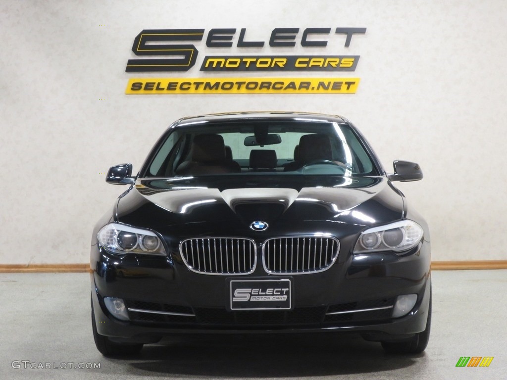 2013 5 Series 528i xDrive Sedan - Jet Black / Venetian Beige photo #2