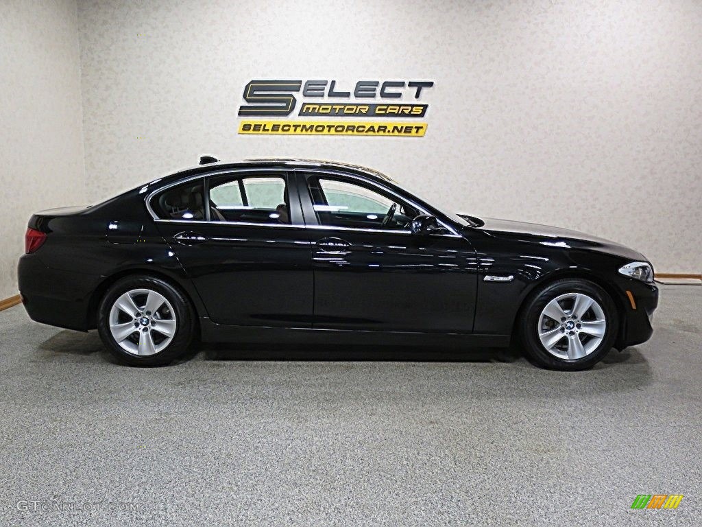 2013 5 Series 528i xDrive Sedan - Jet Black / Venetian Beige photo #4