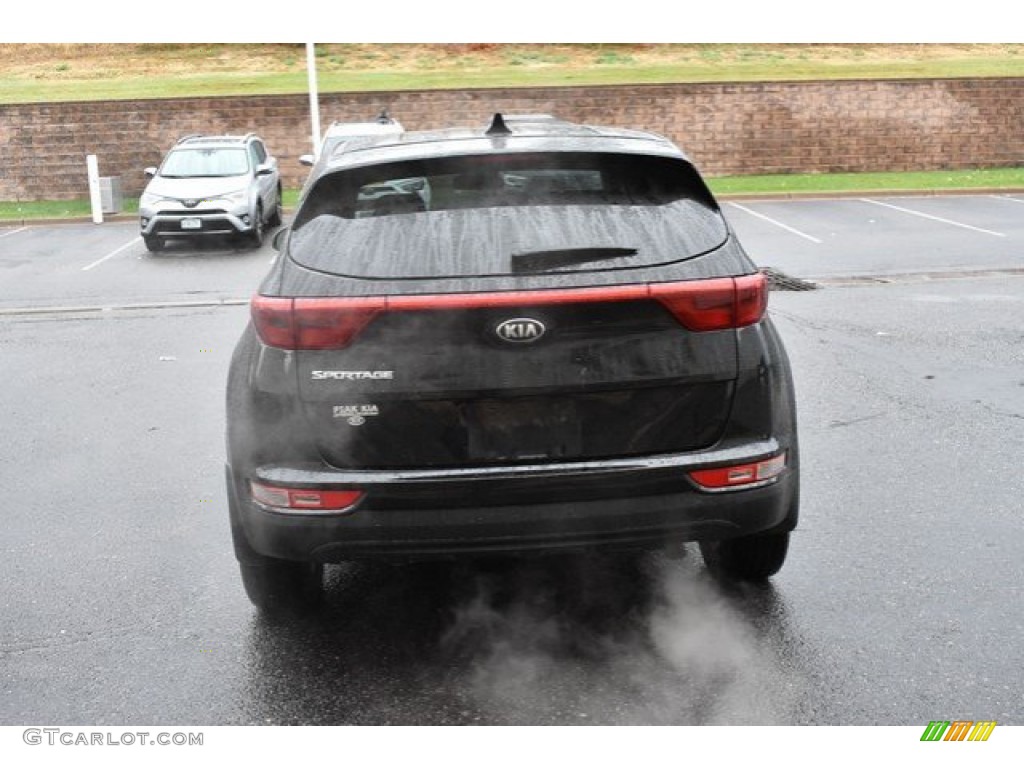 2017 Sportage LX AWD - Black Cherry / Black photo #5