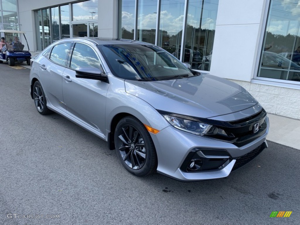 2020 Civic EX-L Hatchback - Lunar Silver Metallic / Black photo #2