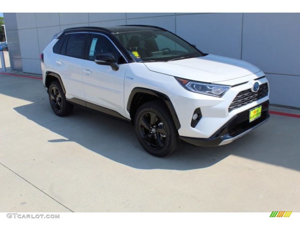 2019 RAV4 XSE AWD Hybrid - Blizzard White Pearl / Black photo #2