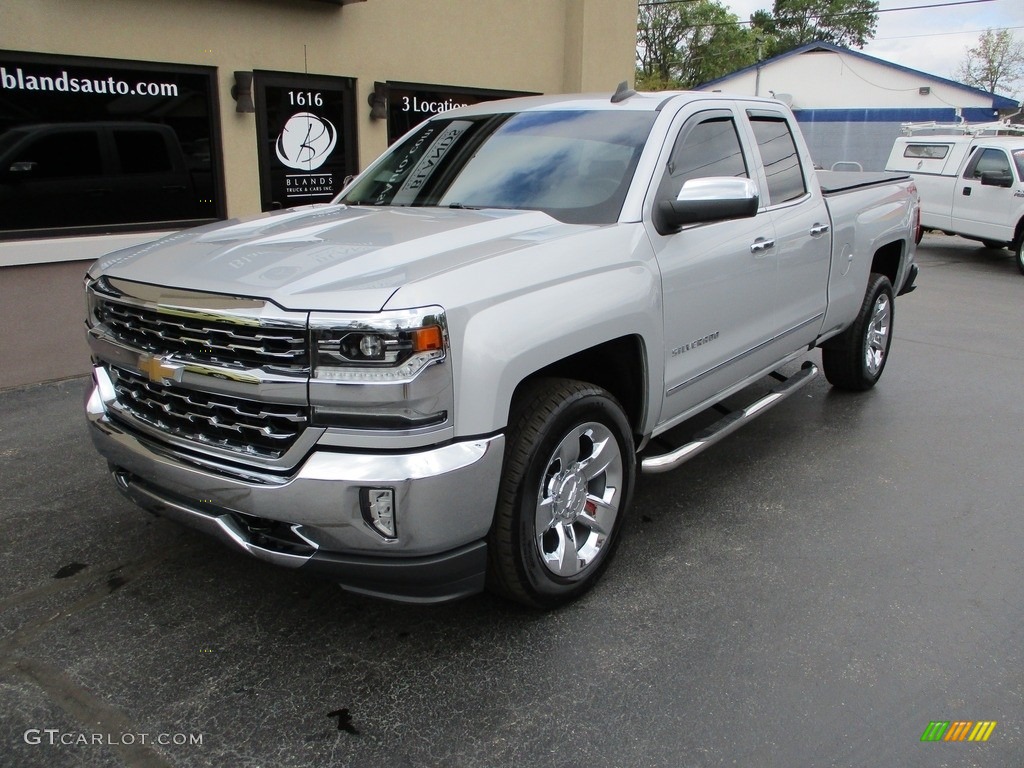 2017 Silverado 1500 LTZ Double Cab 4x4 - Silver Ice Metallic / Jet Black photo #2