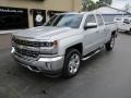 2017 Silver Ice Metallic Chevrolet Silverado 1500 LTZ Double Cab 4x4  photo #2