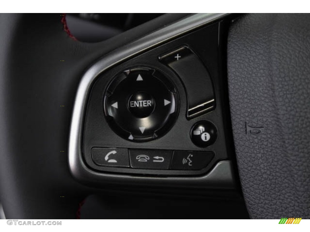 2020 Honda Civic Si Coupe Black Steering Wheel Photo #135481961