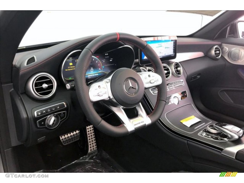 2019 Mercedes-Benz C 43 AMG 4Matic Cabriolet Black Steering Wheel Photo #135482429