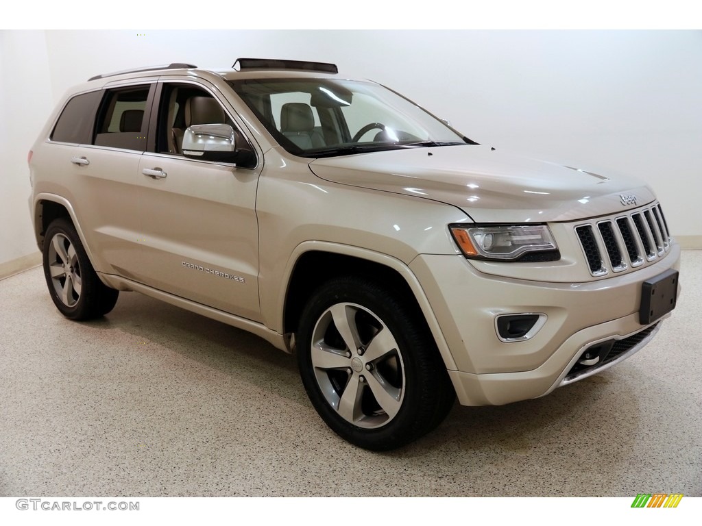 2014 Grand Cherokee Overland 4x4 - Cashmere Pearl / Overland Nepal Jeep Brown Light Frost photo #1