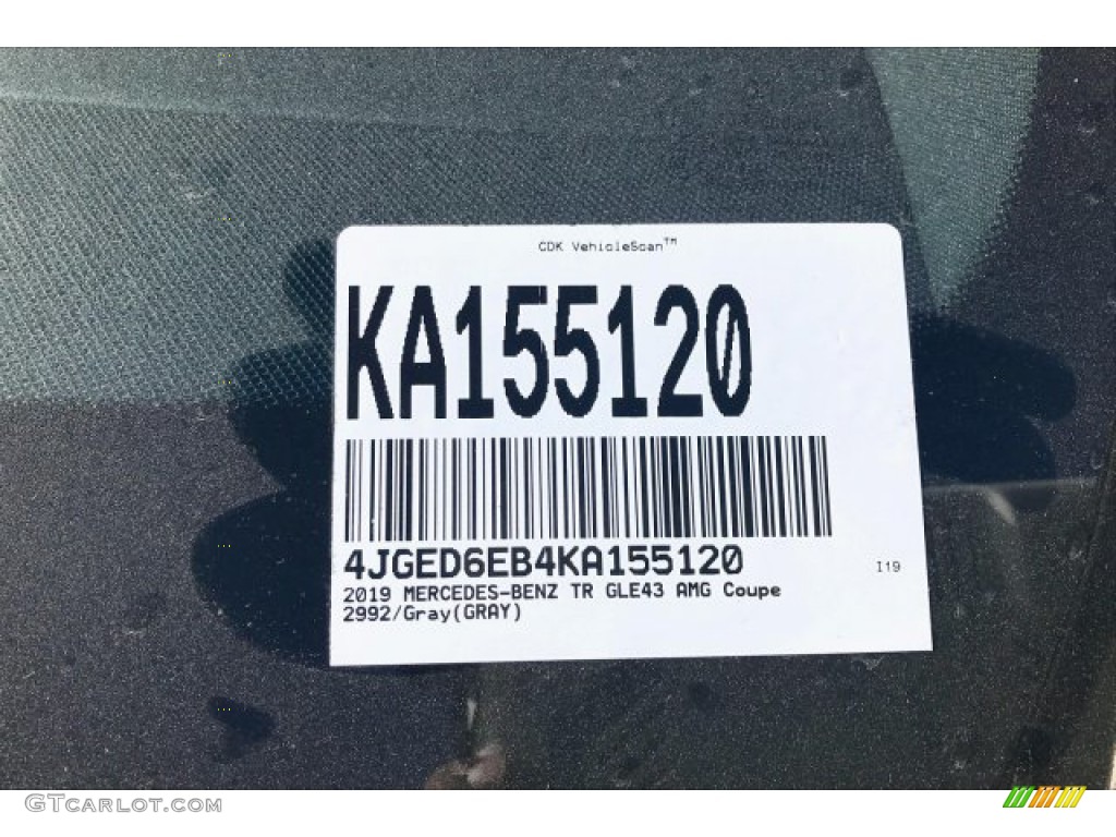2019 GLE 43 AMG 4Matic Coupe - Selenite Grey Metallic / Black photo #12