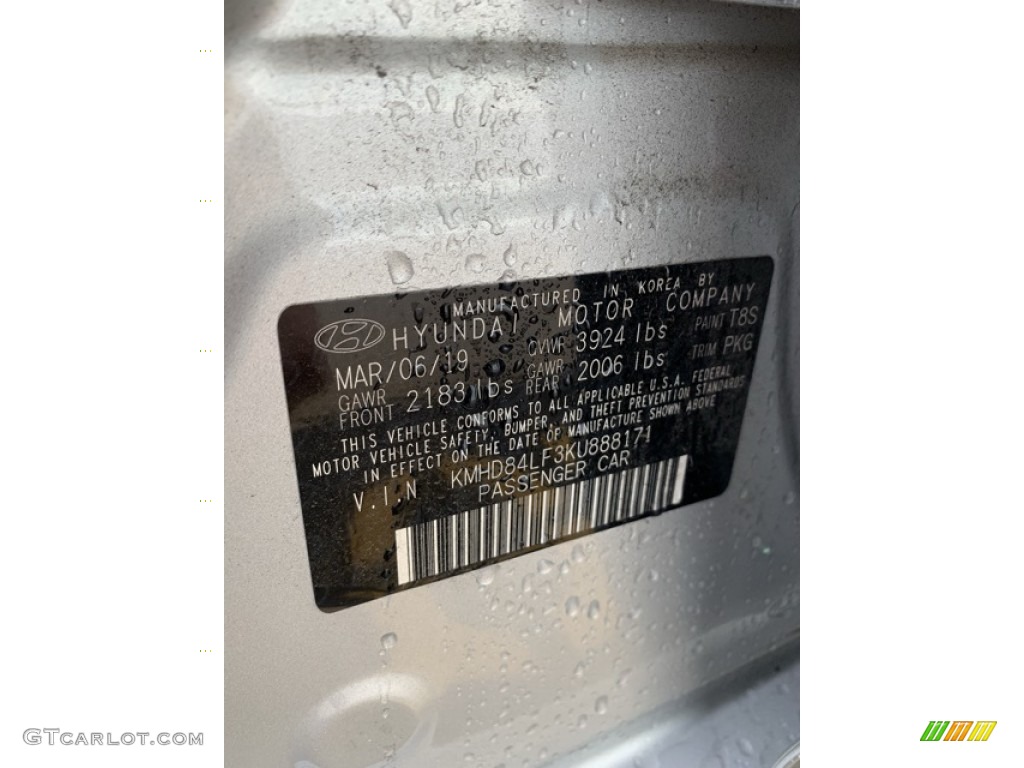 2019 Elantra SEL - Symphony Silver / Gray photo #10
