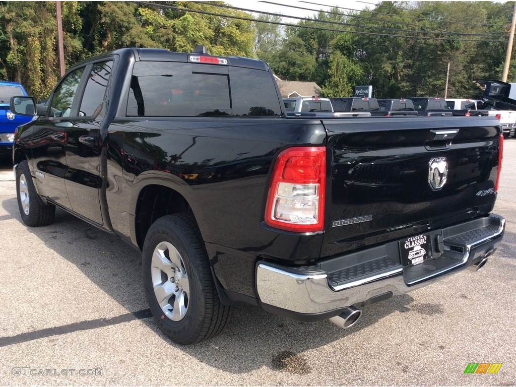 2020 1500 Big Horn Quad Cab 4x4 - Diamond Black Crystal Pearl / Black/Diesel Gray photo #7