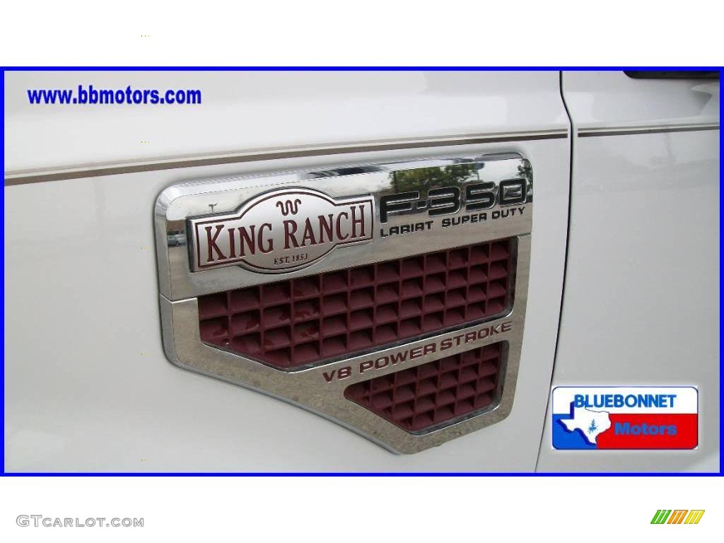 2008 F350 Super Duty King Ranch Crew Cab 4x4 - Oxford White / Chaparral Brown photo #14