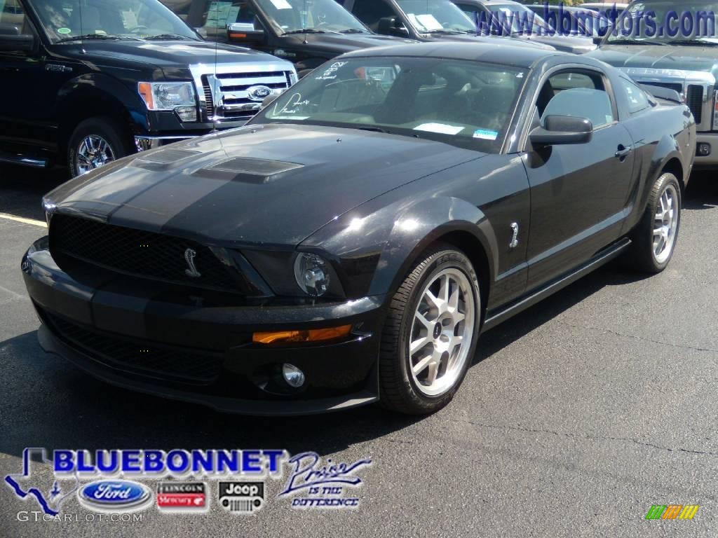 2008 Mustang Shelby GT500 Coupe - Black / Black photo #1