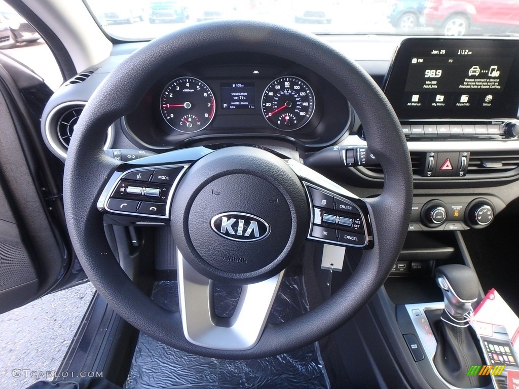 2020 Kia Forte LXS Black Steering Wheel Photo #135492497