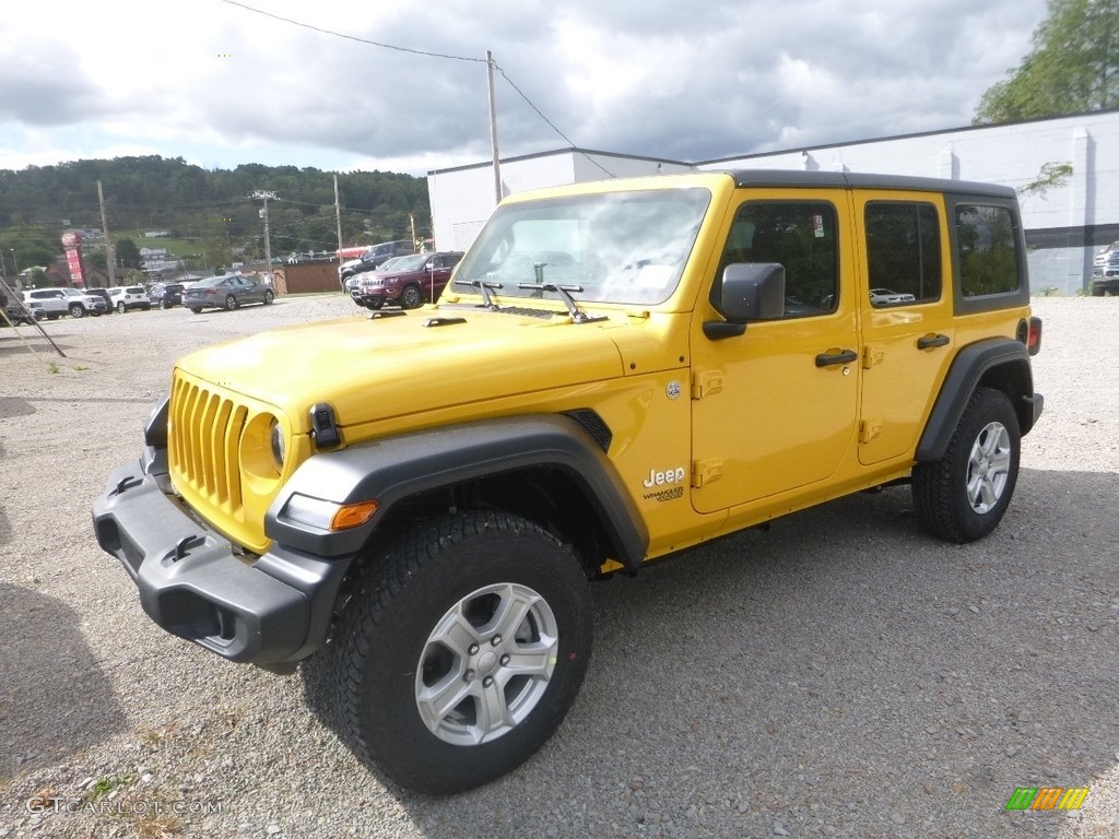 2020 Wrangler Unlimited Sport 4x4 - Hellayella / Black photo #1