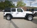 2020 Bright White Jeep Wrangler Unlimited Sport 4x4  photo #6