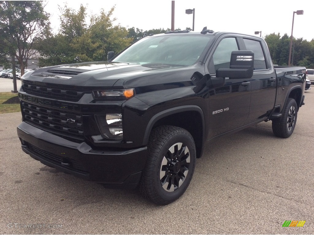 Black 2020 Chevrolet Silverado 2500HD Custom Crew Cab 4x4 Exterior Photo #135494426