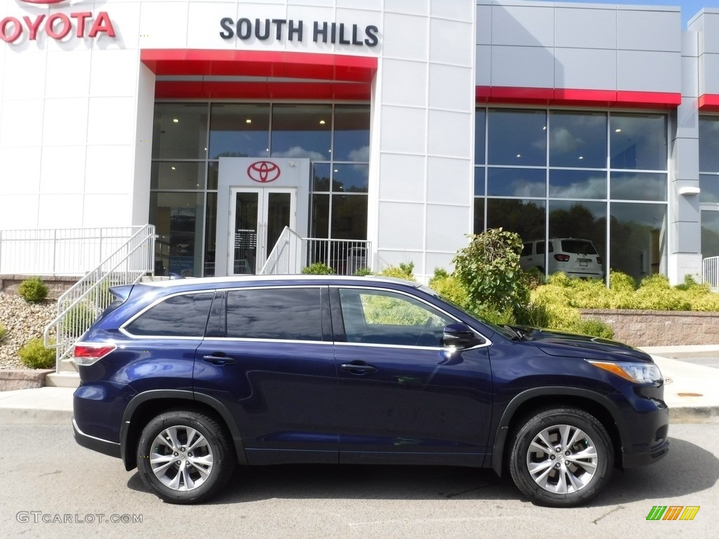 2015 Highlander XLE AWD - Nautical Blue Metallic / Ash photo #2