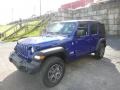 2020 Ocean Blue Metallic Jeep Wrangler Unlimited Sport 4x4  photo #1