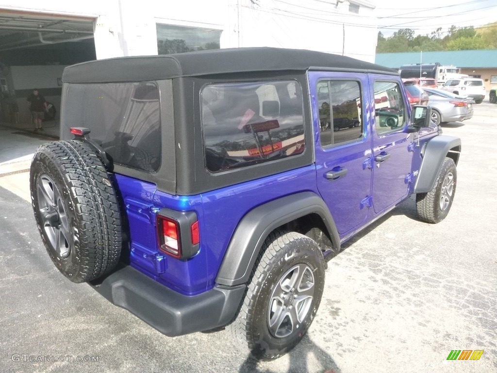 2020 Wrangler Unlimited Sport 4x4 - Ocean Blue Metallic / Black photo #5