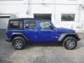 2020 Ocean Blue Metallic Jeep Wrangler Unlimited Sport 4x4  photo #6