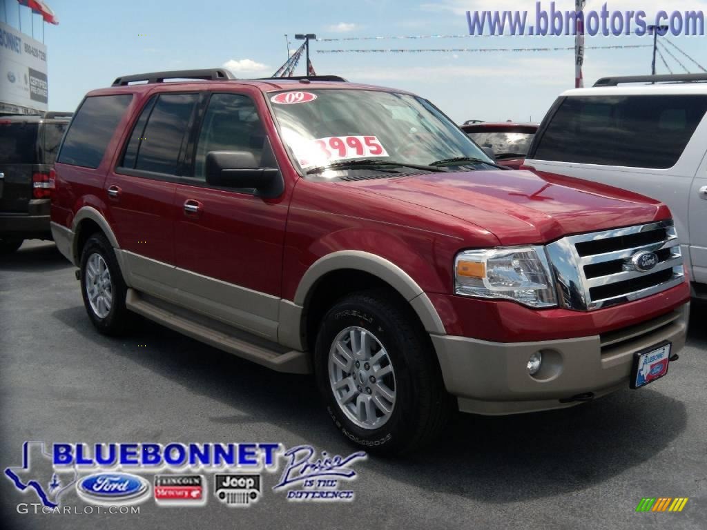 2009 Expedition Eddie Bauer 4x4 - Royal Red Metallic / Camel photo #5