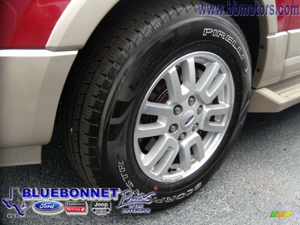 2009 Expedition Eddie Bauer 4x4 - Royal Red Metallic / Camel photo #14