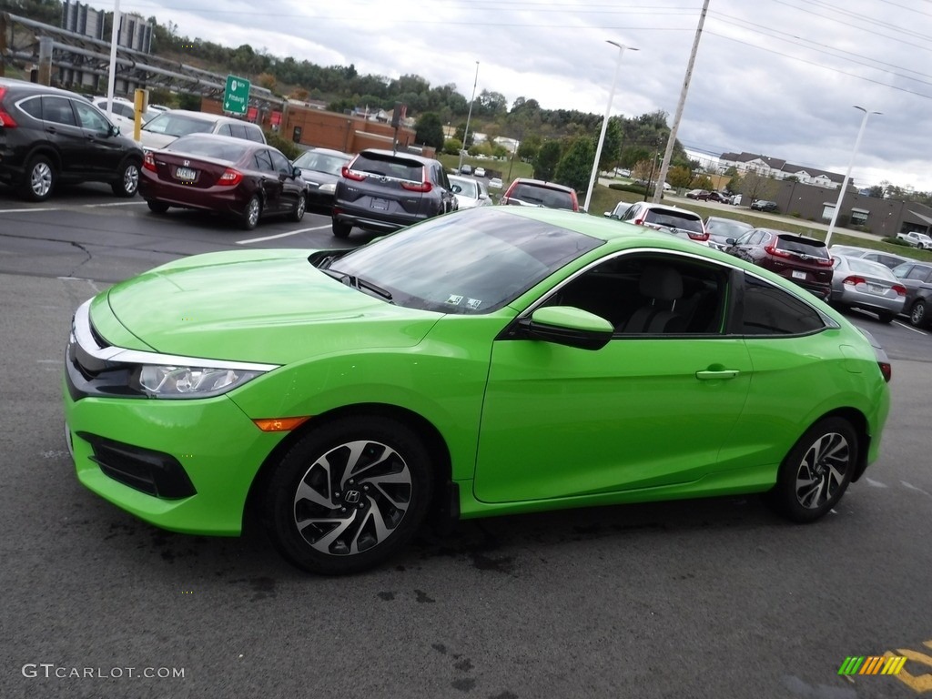 2017 Civic LX Coupe - Energy Green Pearl / Black/Gray photo #6
