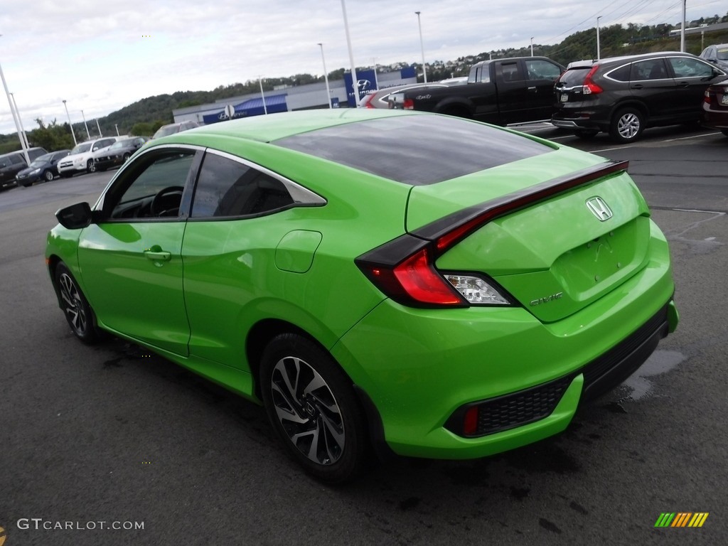 2017 Civic LX Coupe - Energy Green Pearl / Black/Gray photo #7