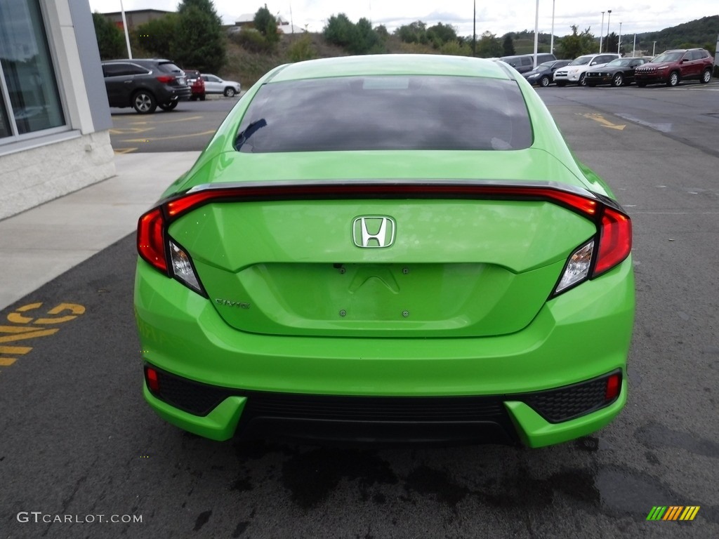 2017 Civic LX Coupe - Energy Green Pearl / Black/Gray photo #8