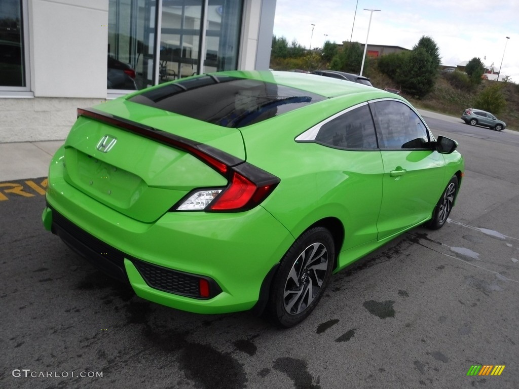 2017 Civic LX Coupe - Energy Green Pearl / Black/Gray photo #9