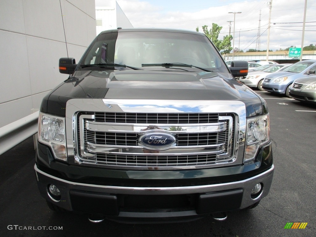 2013 F150 XLT SuperCab 4x4 - Green Gem Metallic / Steel Gray photo #4