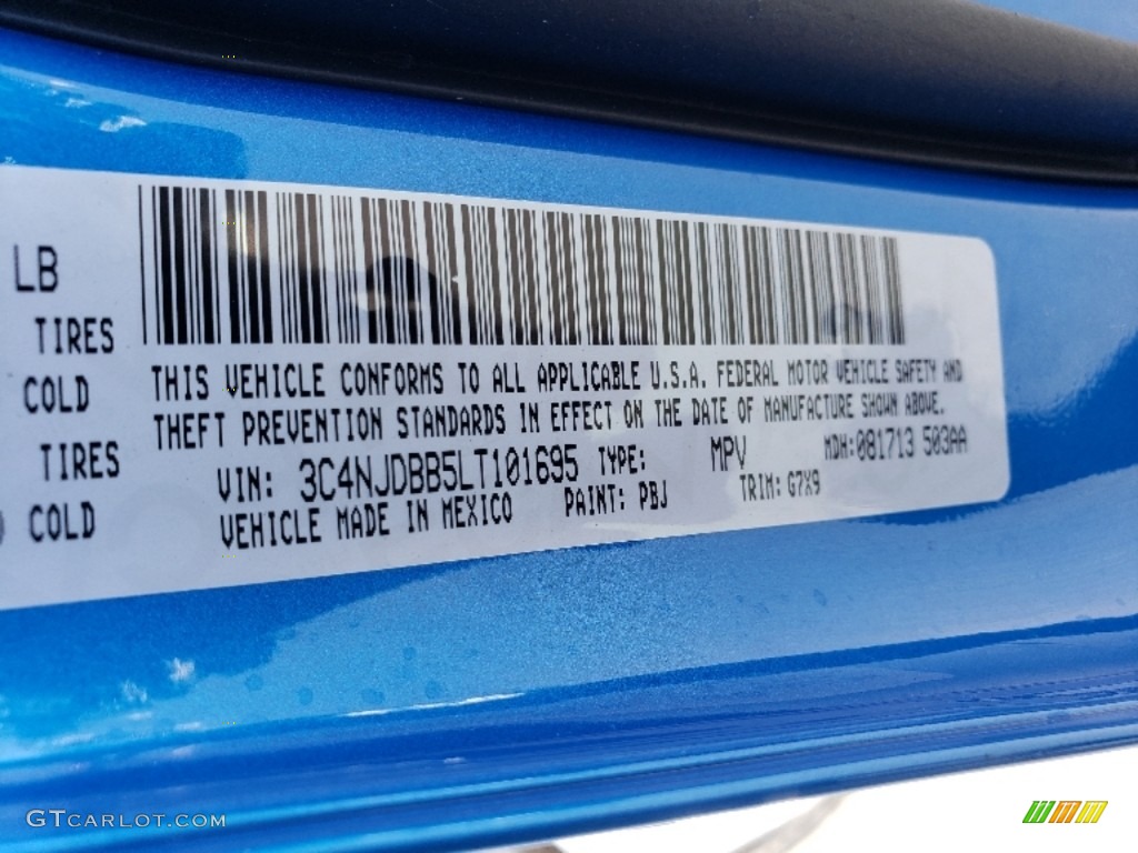 2020 Compass Color Code PBJ for Laser Blue Pearl Photo #135498500
