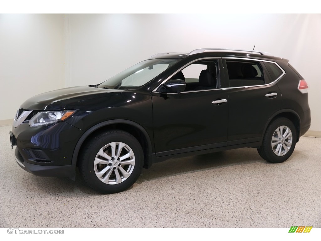 2015 Rogue SV AWD - Super Black / Charcoal photo #3