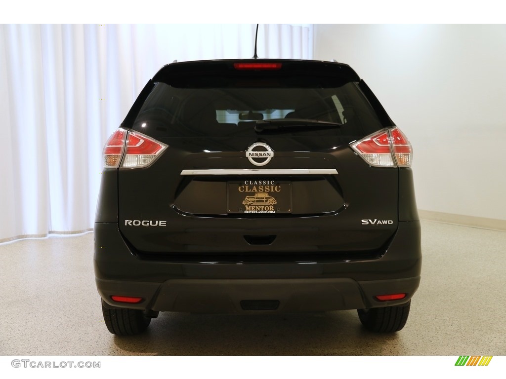 2015 Rogue SV AWD - Super Black / Charcoal photo #16