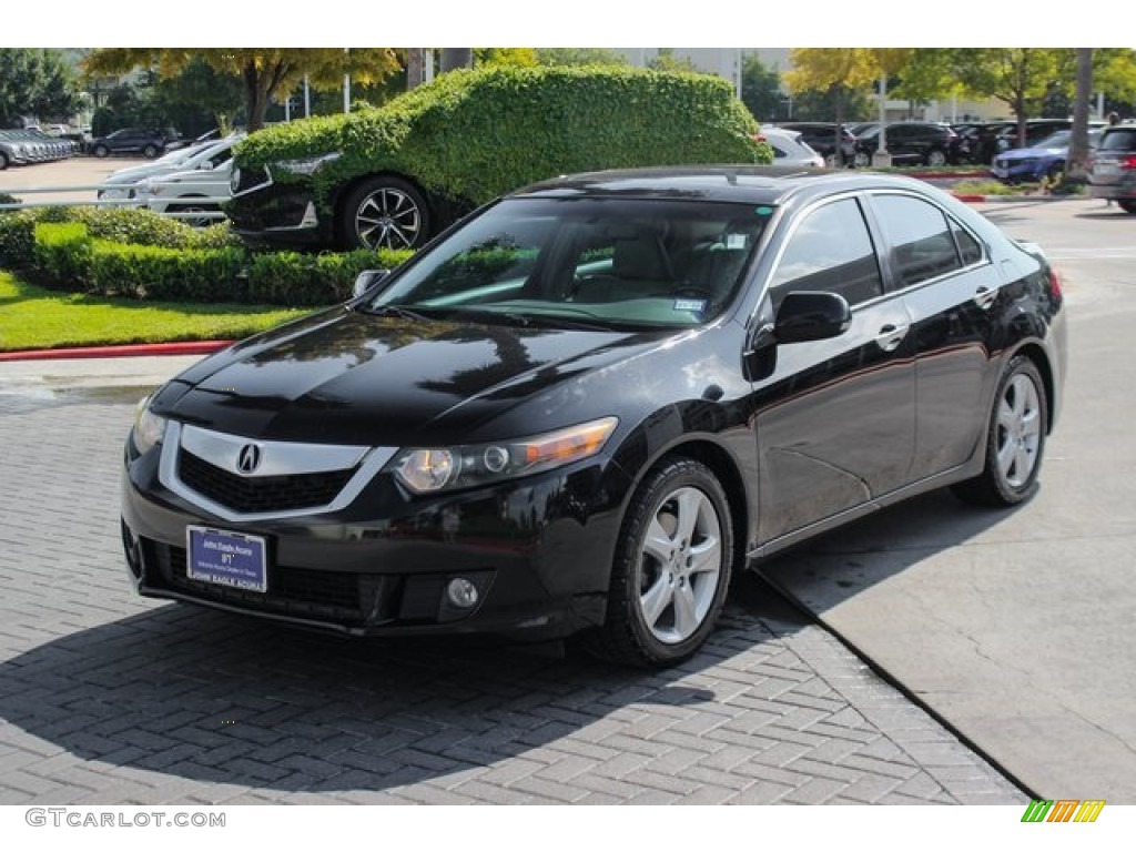 2010 TSX Sedan - Crystal Black Pearl / Parchment photo #3