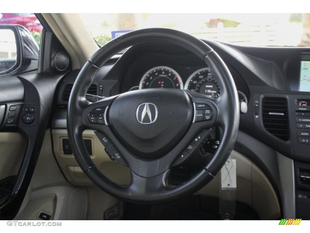 2010 TSX Sedan - Crystal Black Pearl / Parchment photo #32