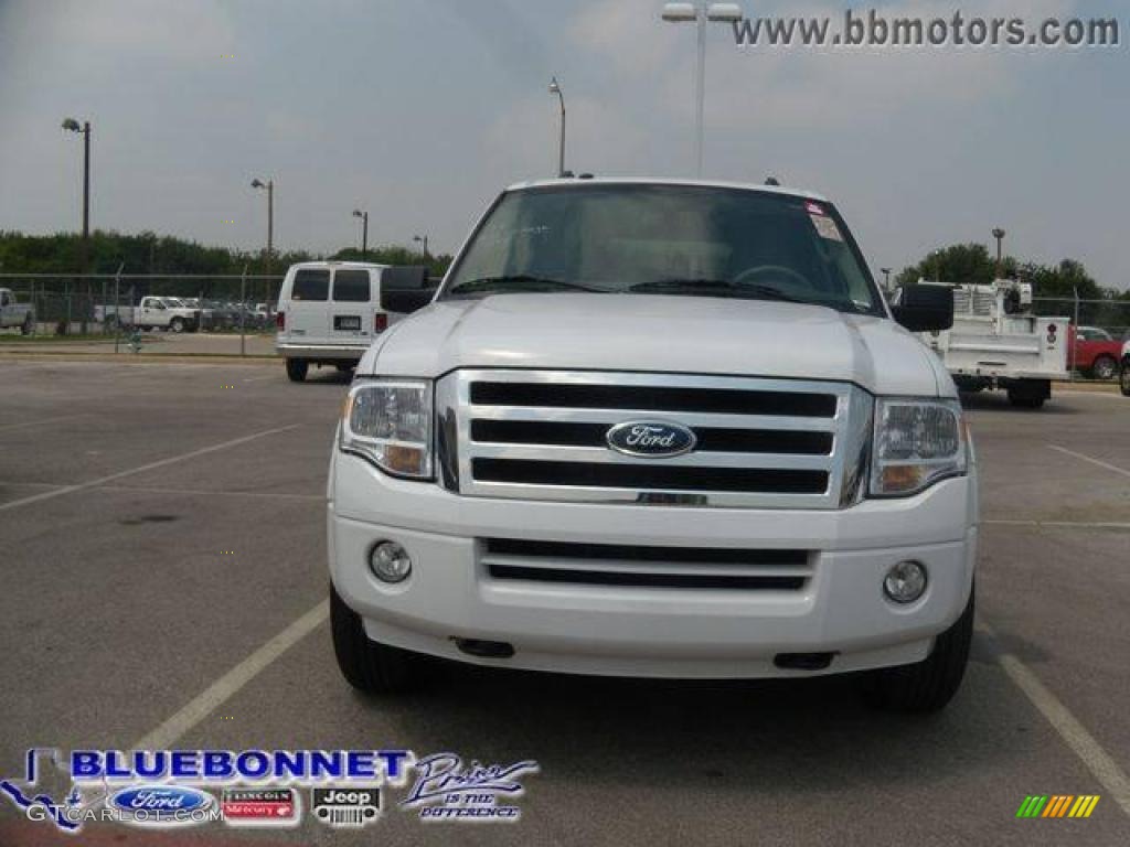 2009 Expedition EL XLT 4x4 - Oxford White / Stone photo #2