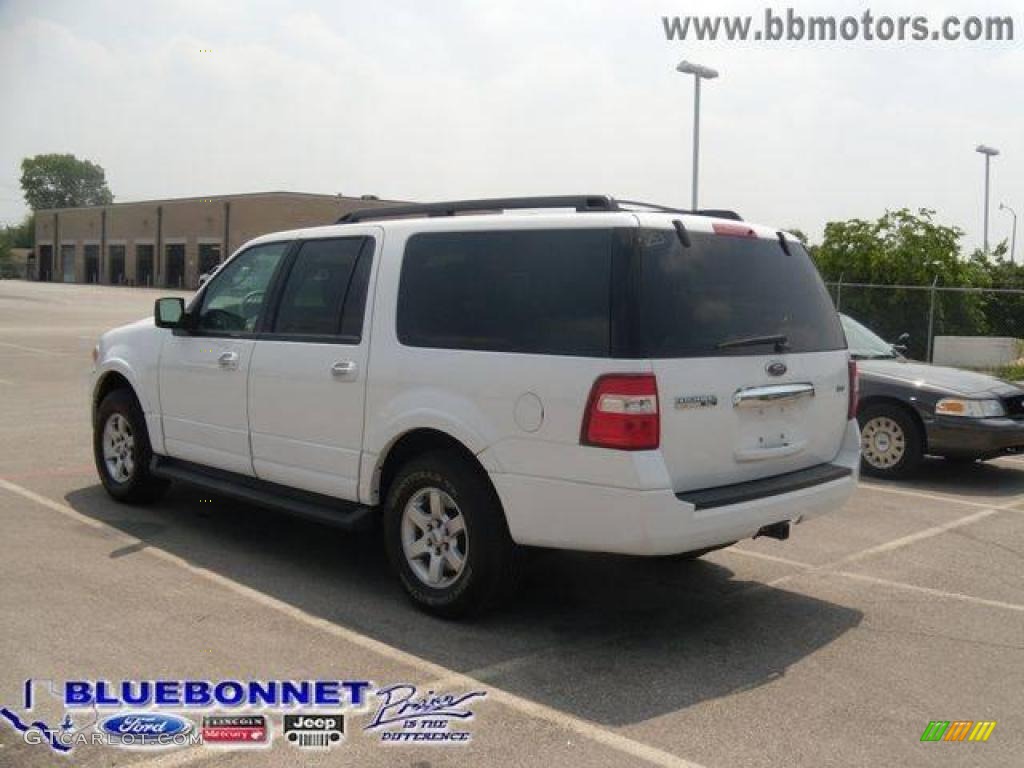 2009 Expedition EL XLT 4x4 - Oxford White / Stone photo #6