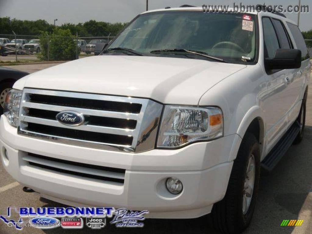 2009 Expedition EL XLT 4x4 - Oxford White / Stone photo #8