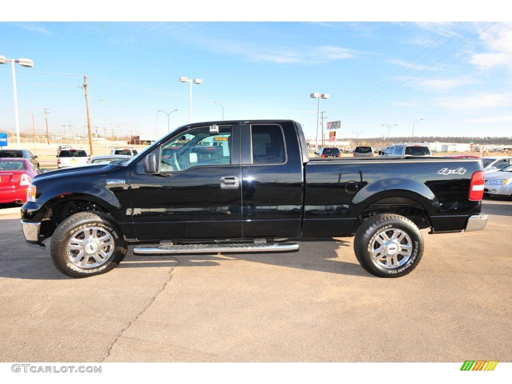 2006 F150 XLT SuperCab 4x4 - Black / Medium/Dark Flint photo #2