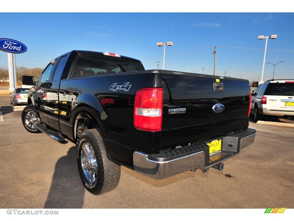 2006 F150 XLT SuperCab 4x4 - Black / Medium/Dark Flint photo #3