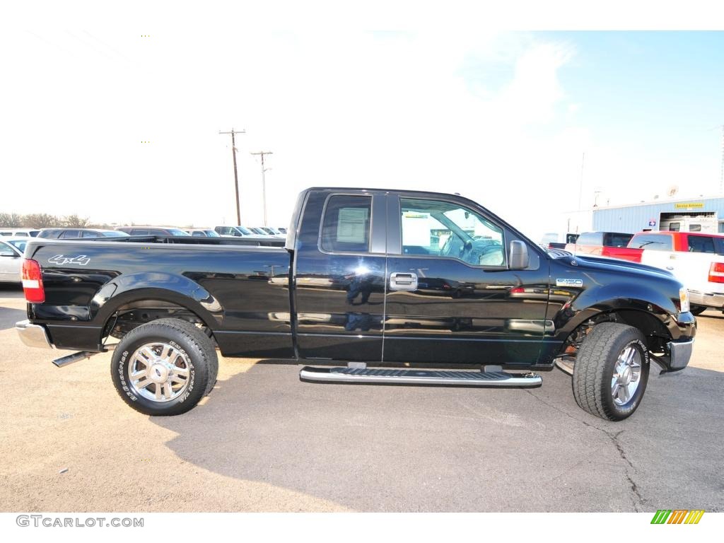 2006 F150 XLT SuperCab 4x4 - Black / Medium/Dark Flint photo #6