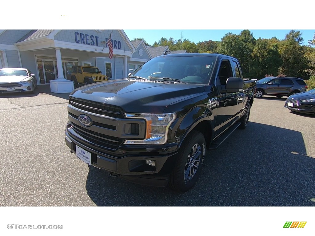 2019 F150 XLT SuperCab 4x4 - Agate Black / Black photo #3