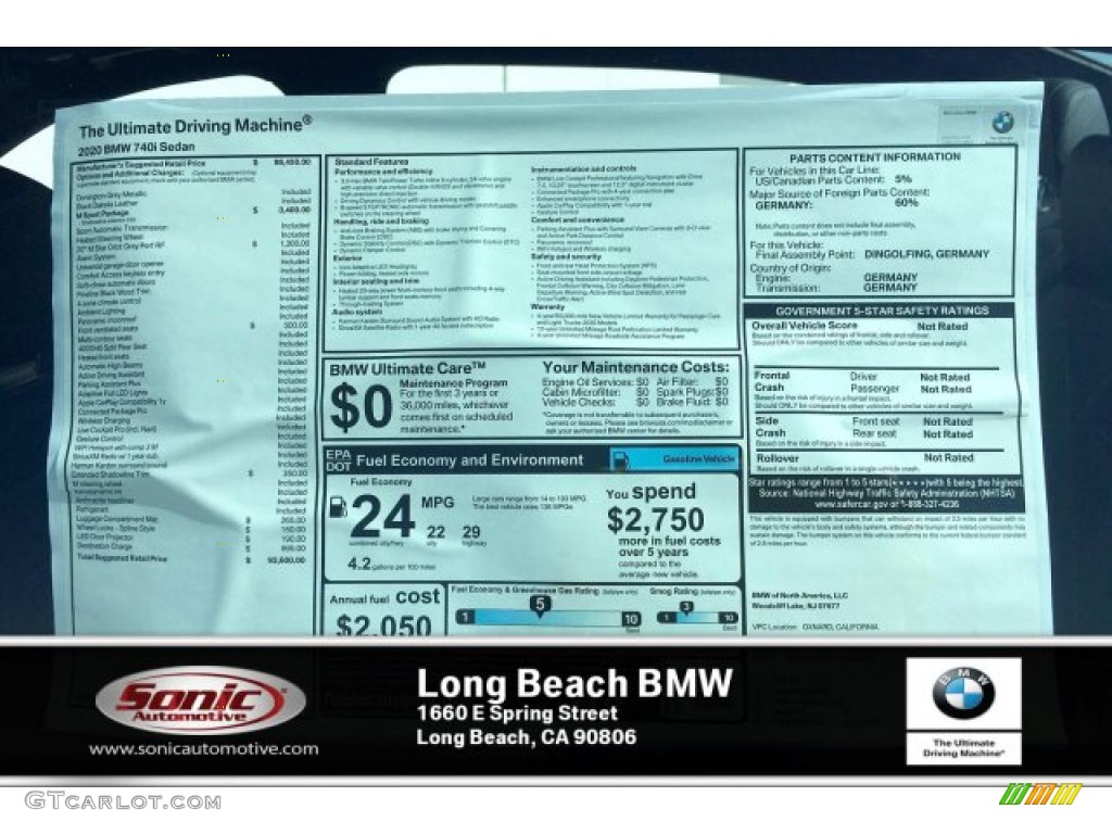 2020 7 Series 740i Sedan - Donington Grey Metallic / Black photo #10