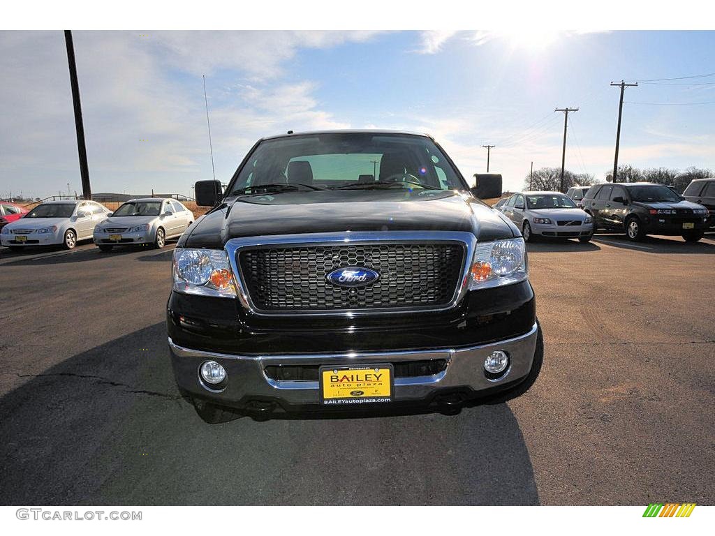 2006 F150 XLT SuperCab 4x4 - Black / Medium/Dark Flint photo #8